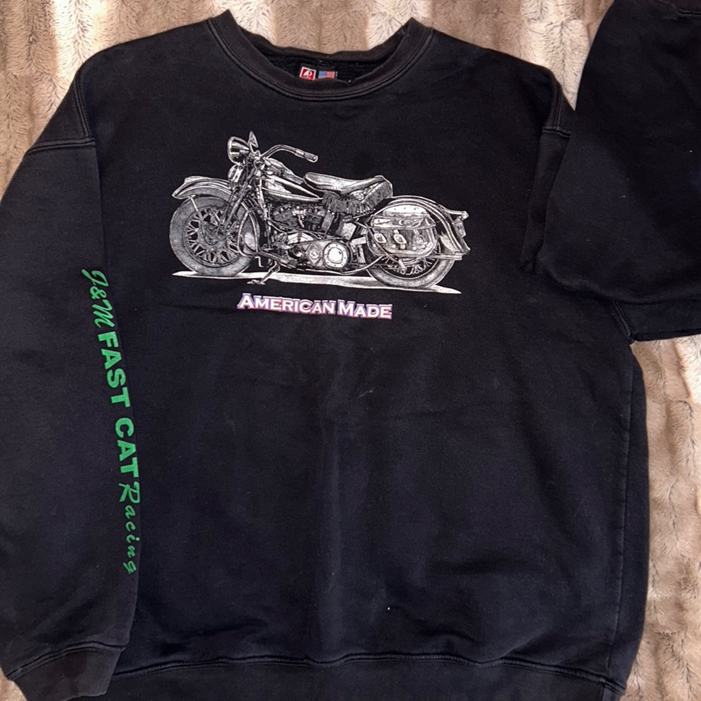 Vintage 1994 Black Graphic Sweater American Made